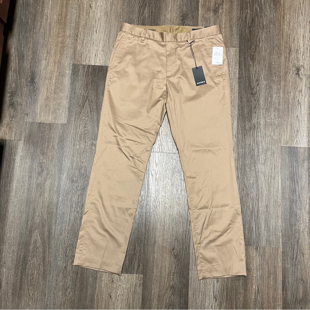 Bonobos Weekday Warrior Thursday Khaki Men Slim Pants Trousers Khaki 34x32 NWT